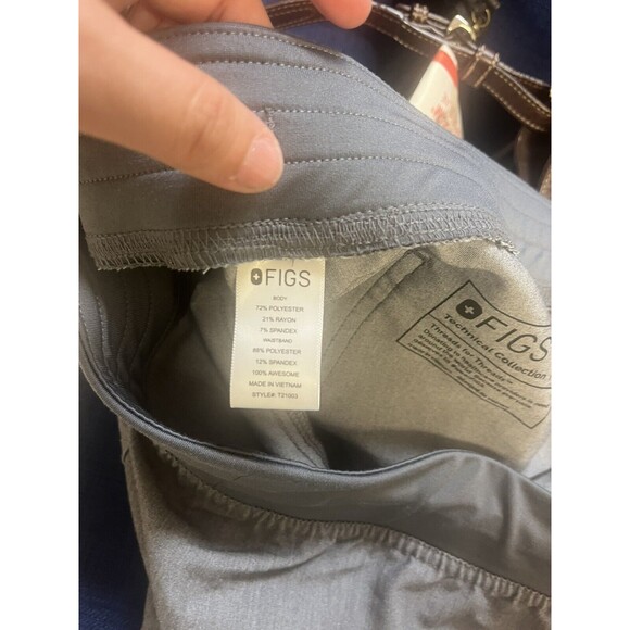 Figs Womens Technical Collection Livingstone Flat Front Gray Scrub Pants Size XL - Picture 5 of 5